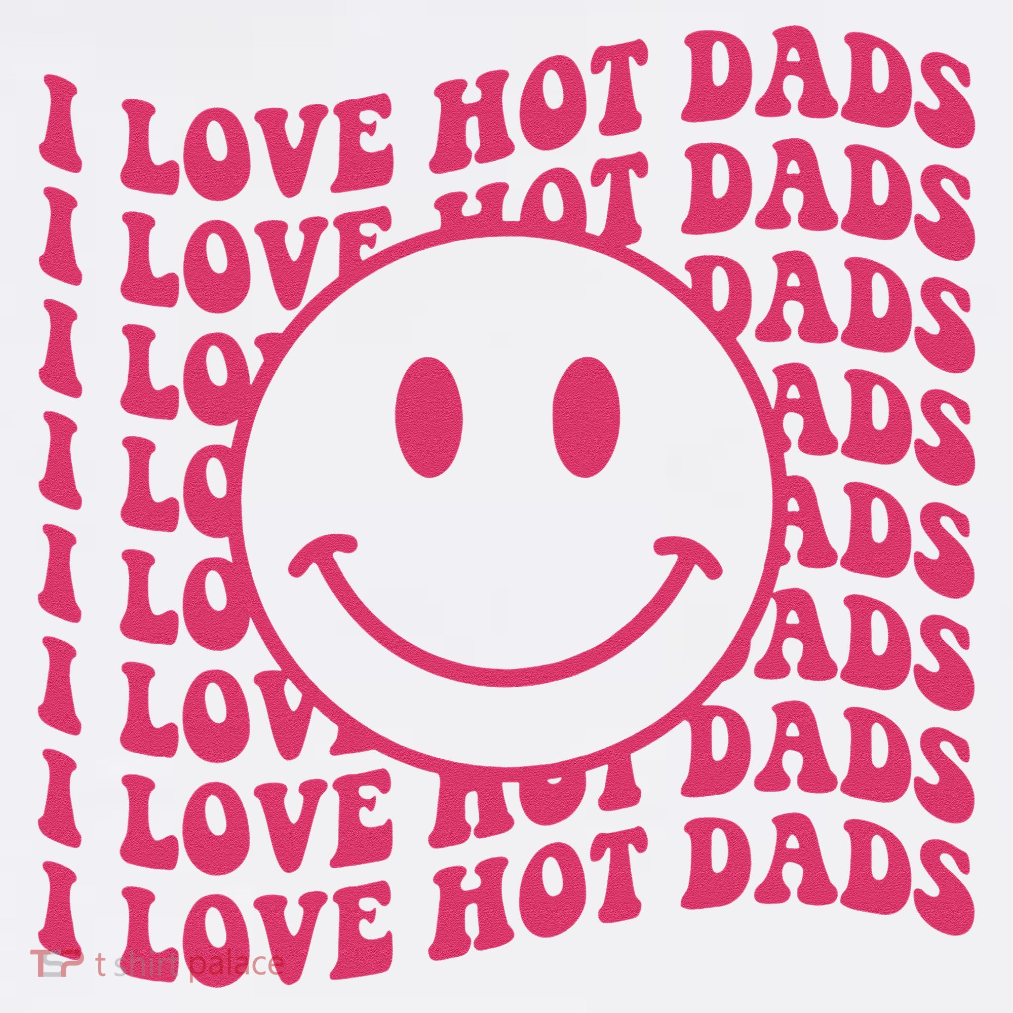 I Love Hot Dads Retro Funny Red Heart Love Dads Women's T-Shirt