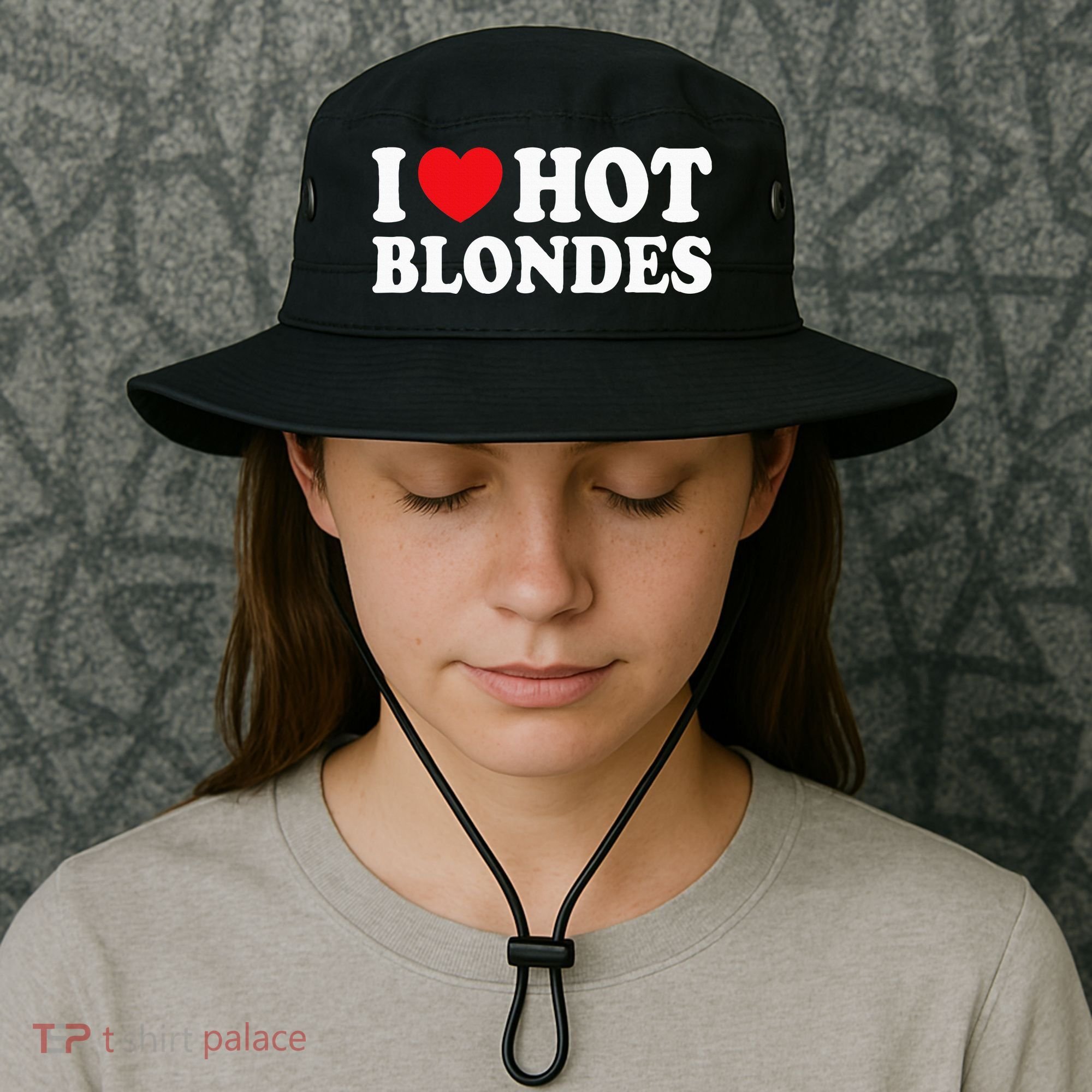 I Love Hot Blondes I Heart Hot Blonde Bucket Hat