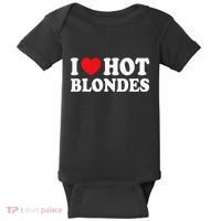 I Love Hot Blondes I Heart Hot Blonde Baby Bodysuit thumb 0