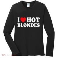 I Love Hot Blondes I Heart Hot Blonde Women's Long Sleeve Shirt thumb 0