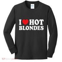 I Love Hot Blondes I Heart Hot Blonde Kids Long Sleeve Shirt thumb 0