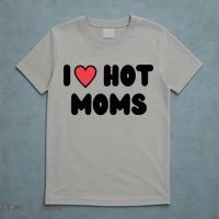 I Love Hot Moms Funny Red Heart Love Moms T-Shirt thumb 5