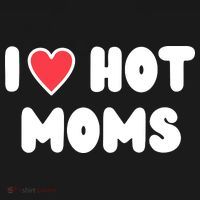 I Love Hot Moms Funny Red Heart Love Moms Ornament thumb 1