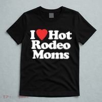 I Love Hot Rodeo Moms Funny Saying Cowboy Western Rodeo T-Shirt thumb 5