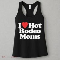I Love Hot Rodeo Moms Funny Saying Cowboy Western Rodeo Women's Tank Top thumb 3