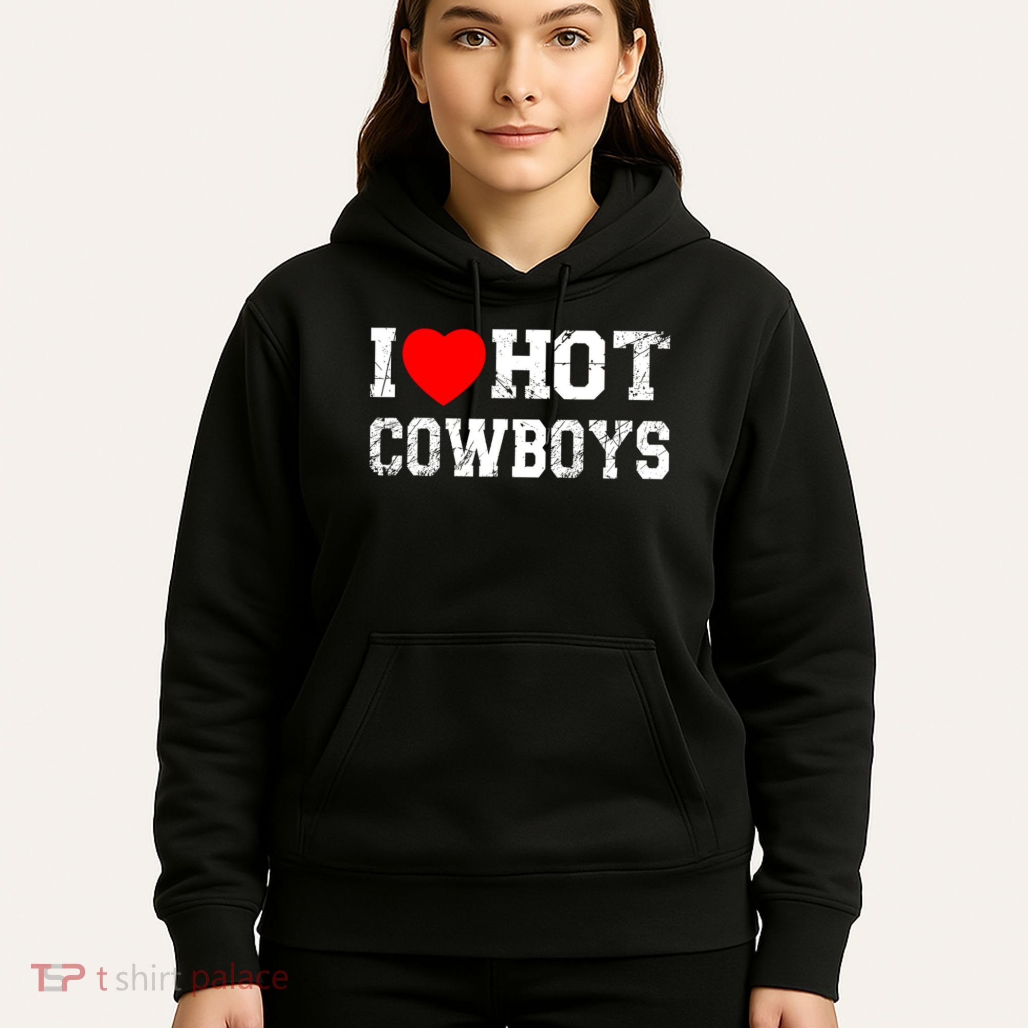 I Love Hot Cowboys, I Heart Hot Cowboys Lover Hoodie