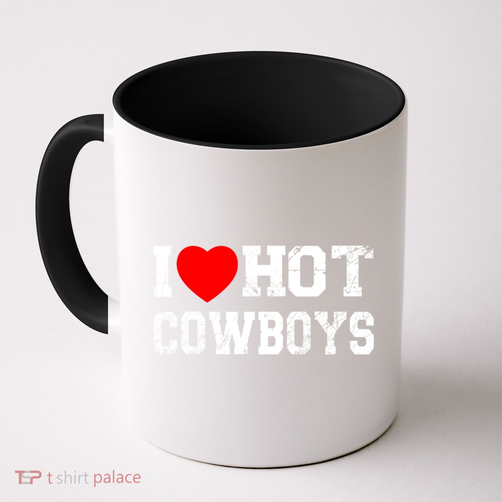 I Love Hot Cowboys, I Heart Hot Cowboys Lover Coffee Mug