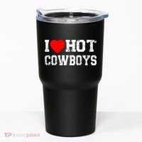 I Love Hot Cowboys, I Heart Hot Cowboys Lover Tumbler thumb 0