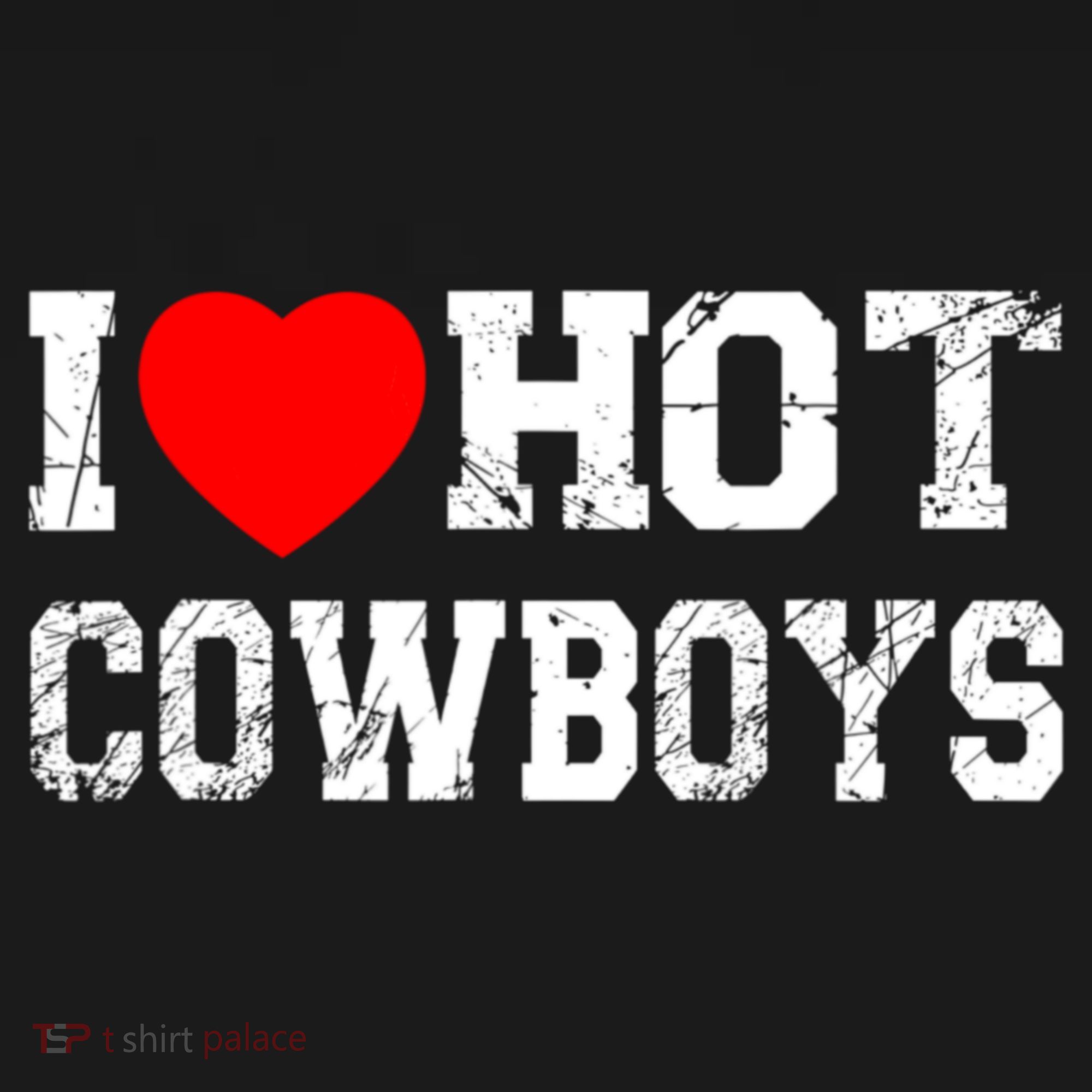 I Love Hot Cowboys, I Heart Hot Cowboys Lover Women's Tank Top