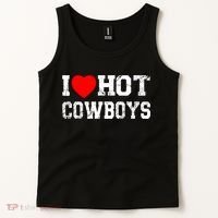 I Love Hot Cowboys, I Heart Hot Cowboys Lover Tank Top thumb 2