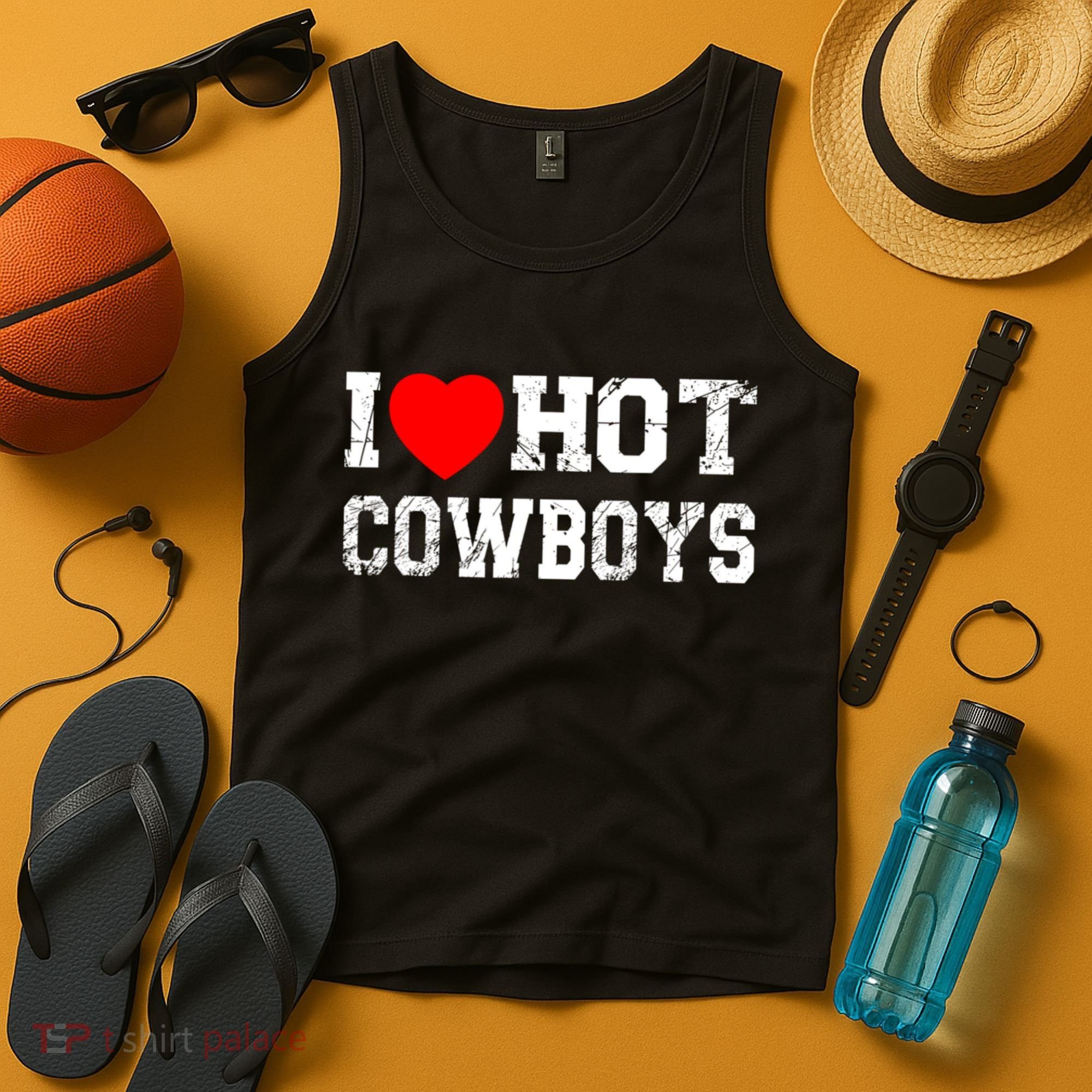 I Love Hot Cowboys, I Heart Hot Cowboys Lover Tank Top