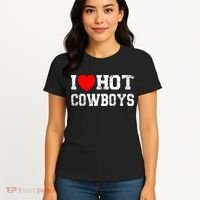 I Love Hot Cowboys, I Heart Hot Cowboys Lover Women's T-Shirt thumb 4