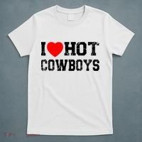 I Love Hot Cowboys, I Heart Hot Cowboys Lover T-Shirt thumb 5