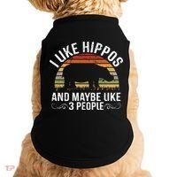 I Like Hippos And Maybe Like 3 People Hippopotamus Hippo Meaningful Gift Doggie Tank thumb 0