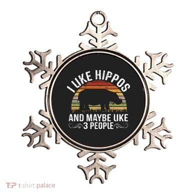 I Like Hippos And Maybe Like 3 People Hippopotamus Hippo Meaningful Gift Ornament
