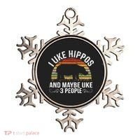 I Like Hippos And Maybe Like 3 People Hippopotamus Hippo Meaningful Gift Ornament thumb 0