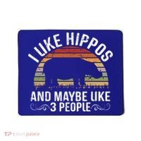 I Like Hippos And Maybe Like 3 People Hippopotamus Hippo Meaningful Gift Mousepad thumb 0
