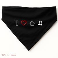 I Love House Music USA-Made Doggie Bandana thumb 0