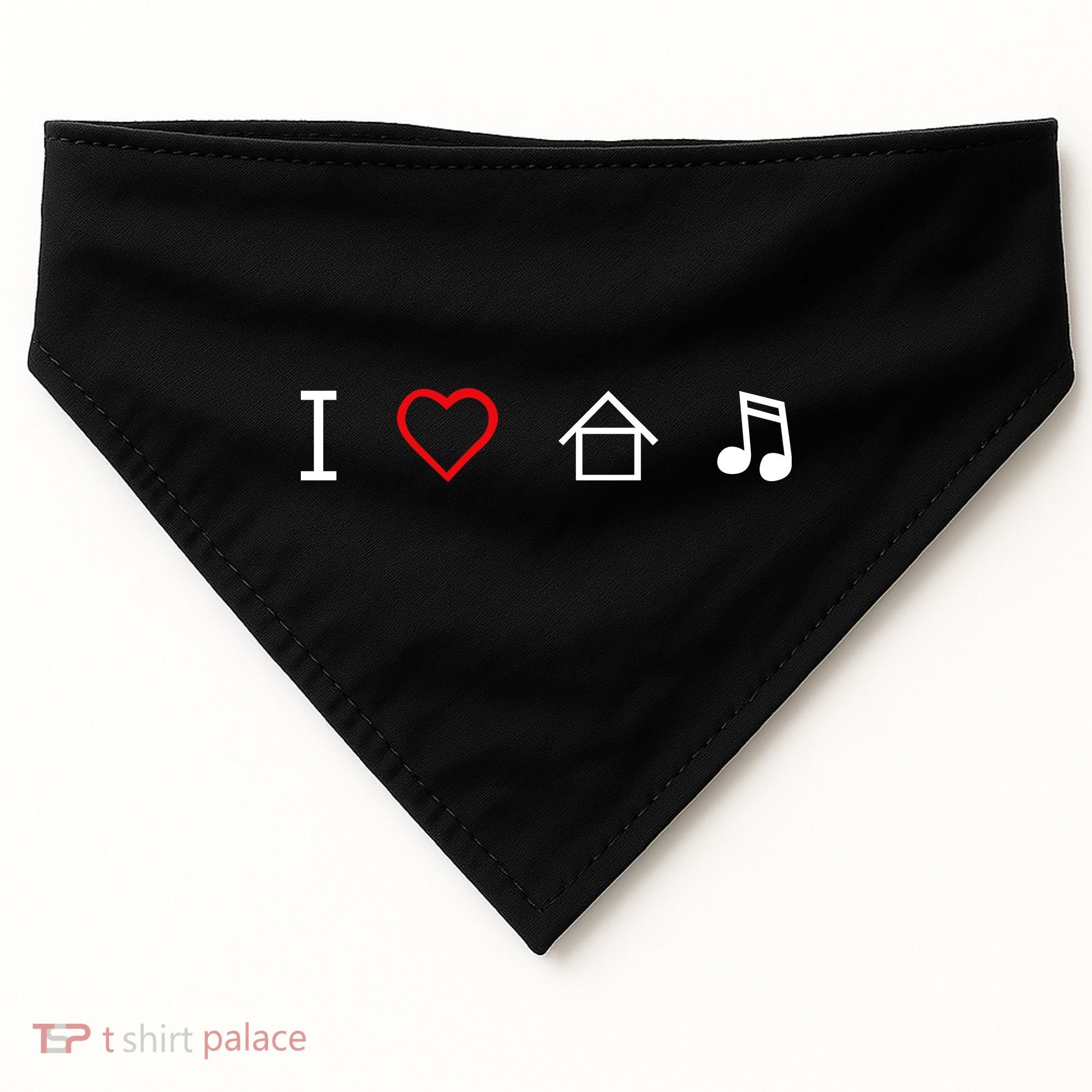 I Love House Music USA-Made Doggie Bandana