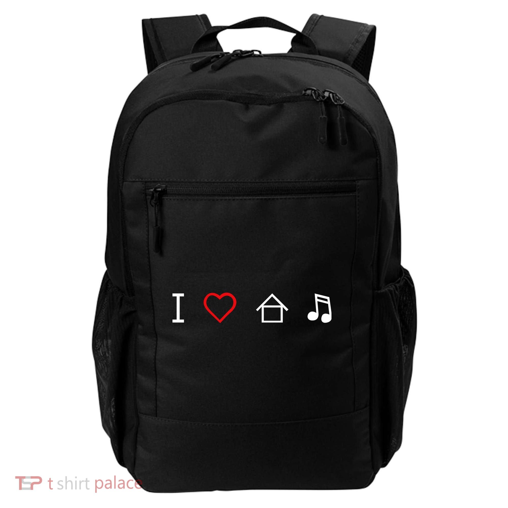 I Love House Music Backpack