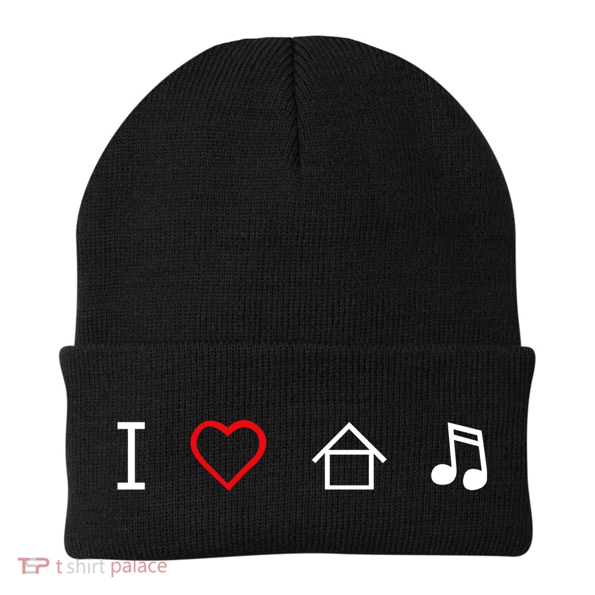 I Love House Music Beanie
