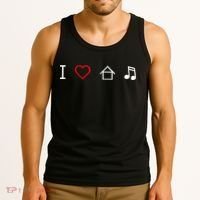 I Love House Music Tank Top thumb 3