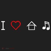 I Love House Music Golf Towel thumb 3