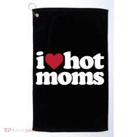 I Love Hot Moms Gift Golf Towel thumb 0