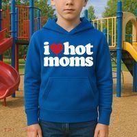 I Love Hot Moms Gift Kids Hoodie thumb 2