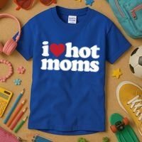 I Love Hot Moms Gift Kids T-Shirt thumb 3