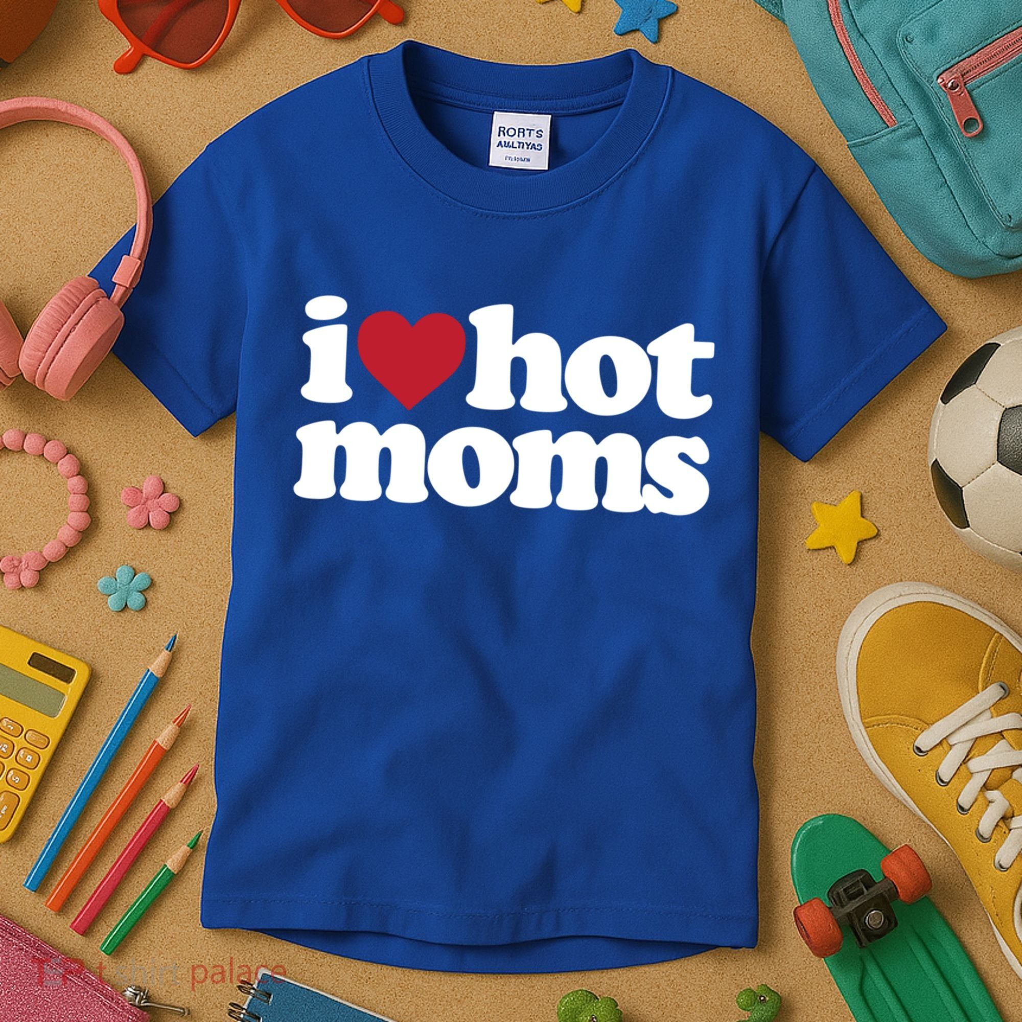 I Love Hot Moms Gift Kids T-Shirt