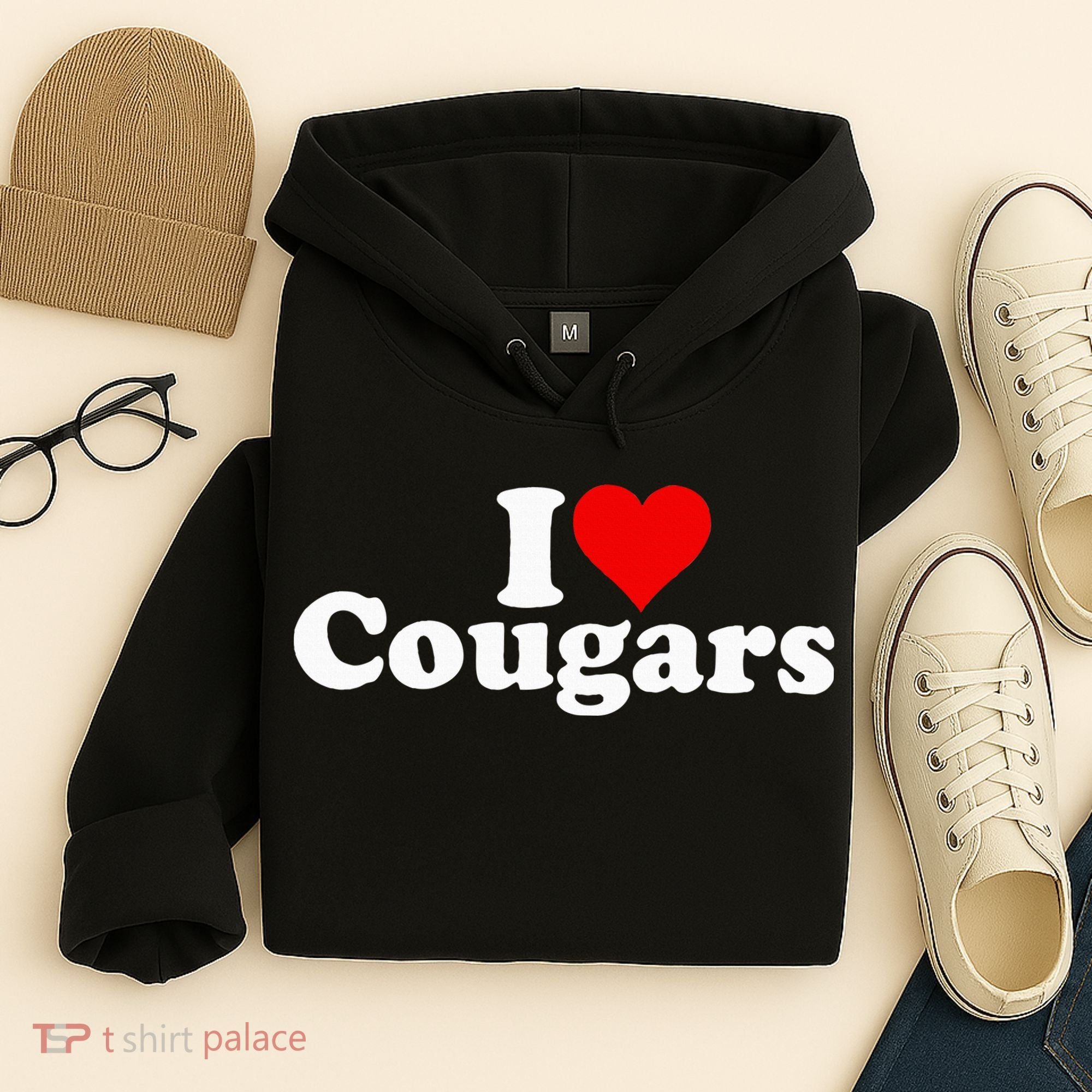 I LOVE HEART COUGARS SEXY OLDER Hoodie