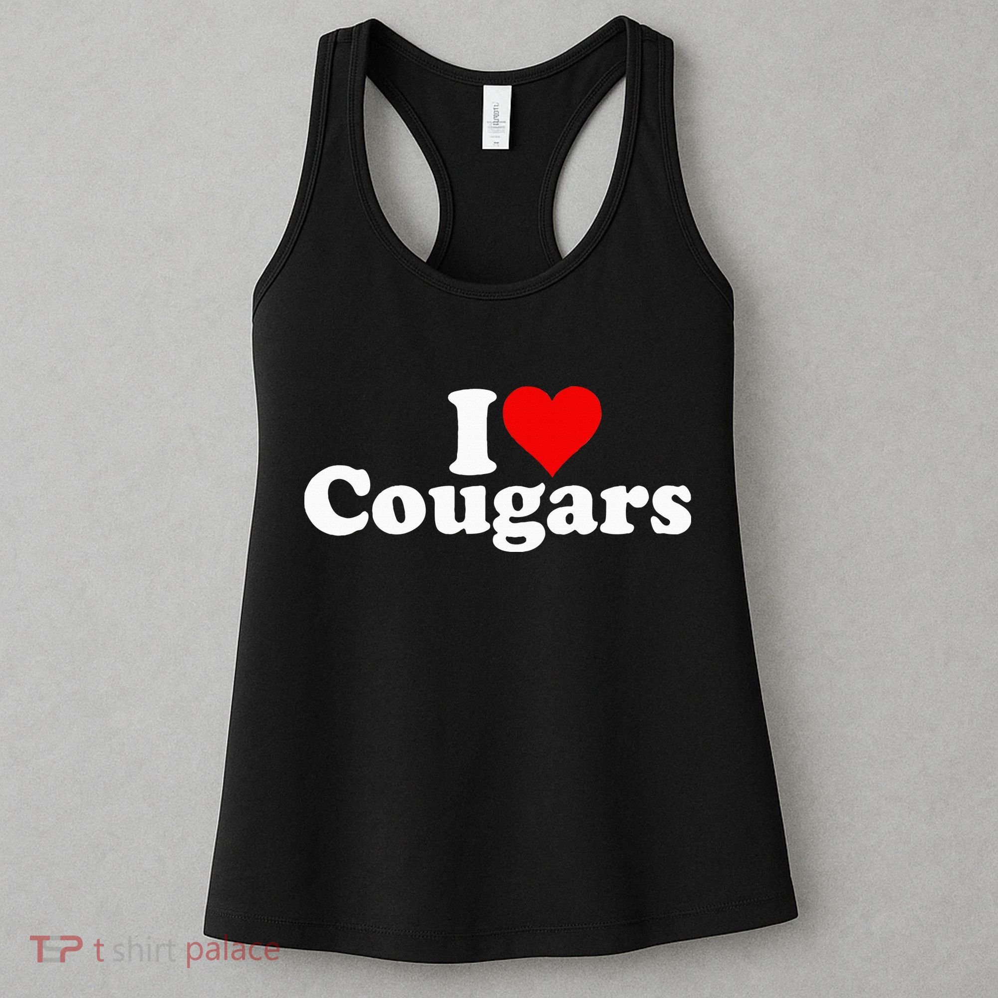 I LOVE HEART COUGARS SEXY OLDER Women's Tank Top