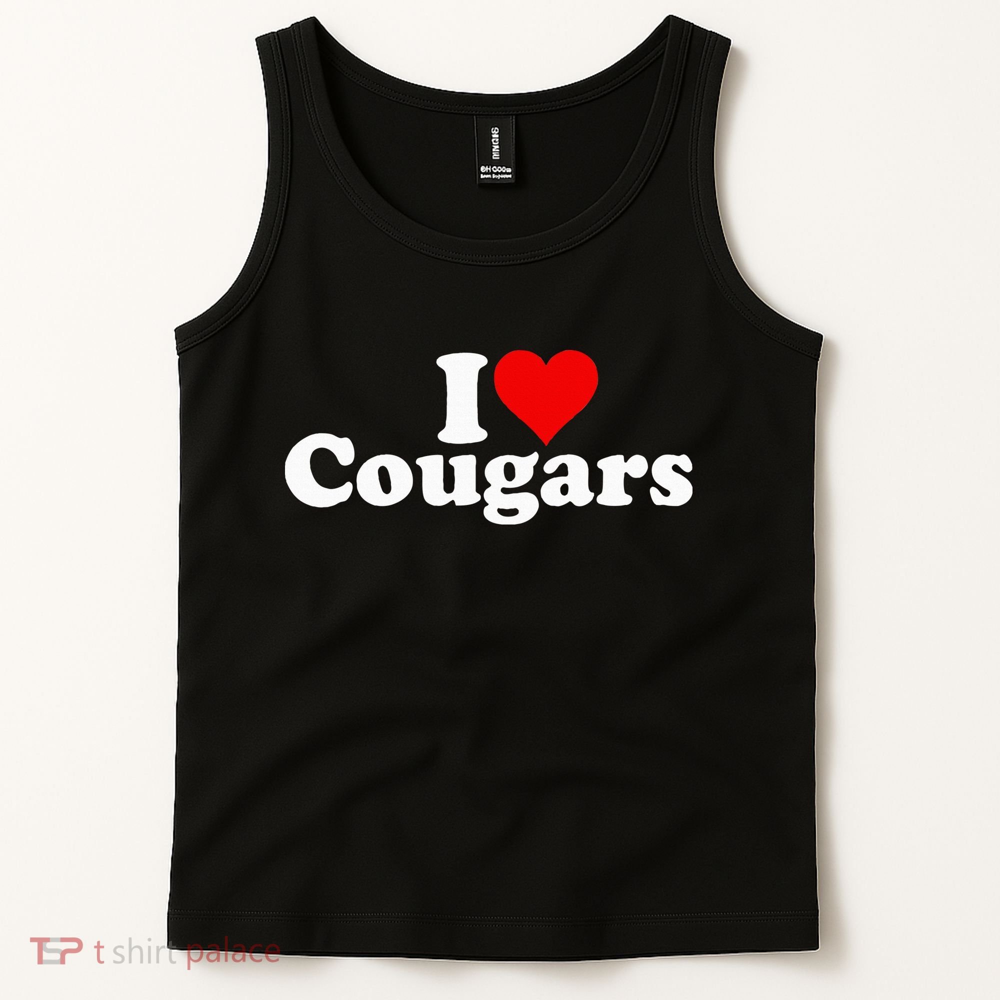 I LOVE HEART COUGARS SEXY OLDER Tank Top