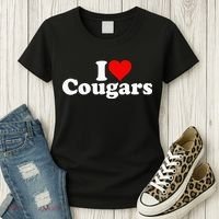 I LOVE HEART COUGARS SEXY OLDER Women's T-Shirt thumb 3