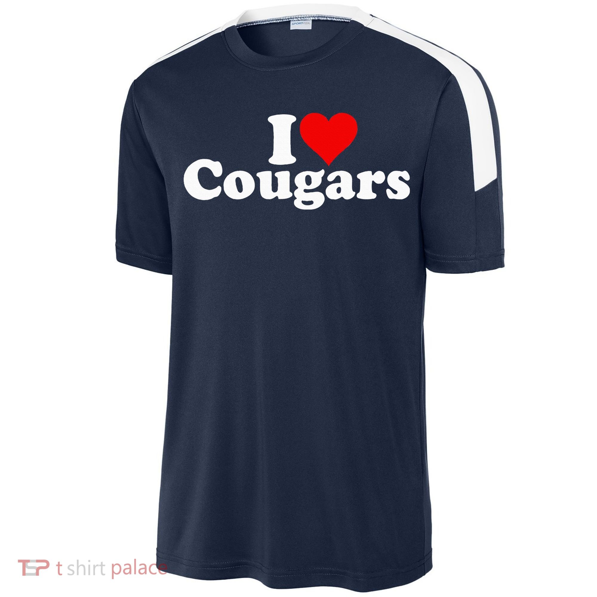I LOVE HEART COUGARS SEXY OLDER Sport-Tek Competitor United Soccer Jersey