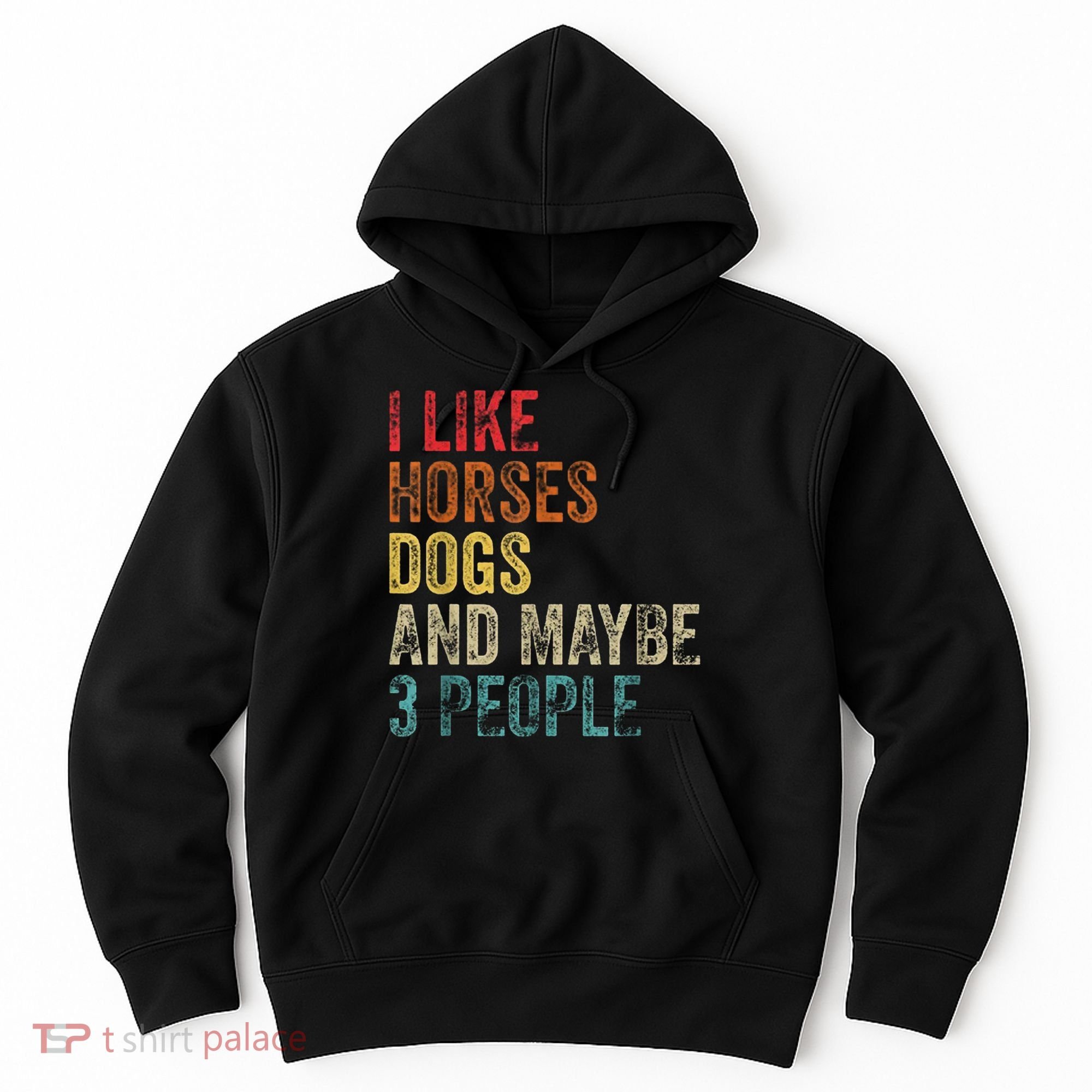 I Like Horses Dogs And Maybe 3 People Hoodie