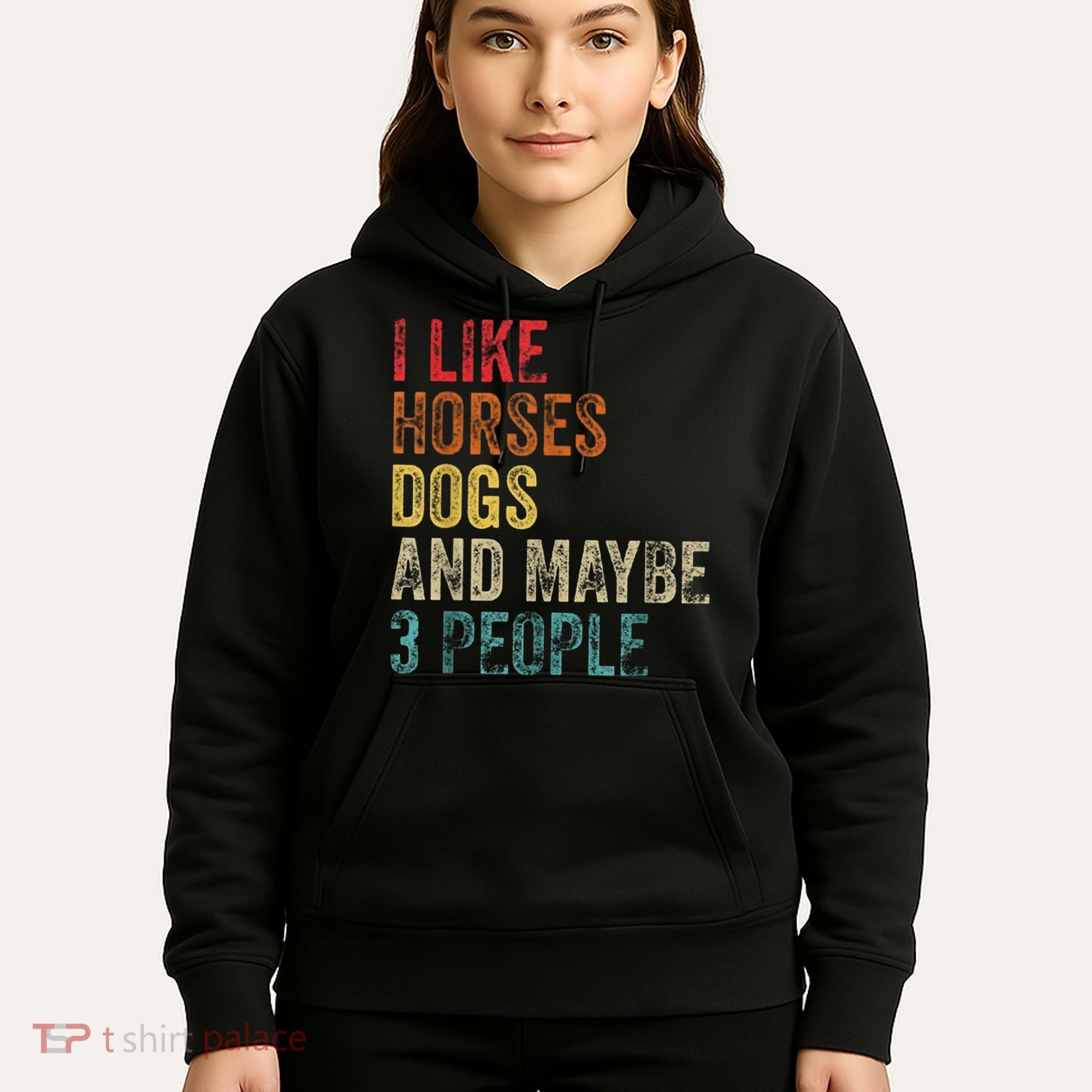 I Like Horses Dogs And Maybe 3 People Hoodie