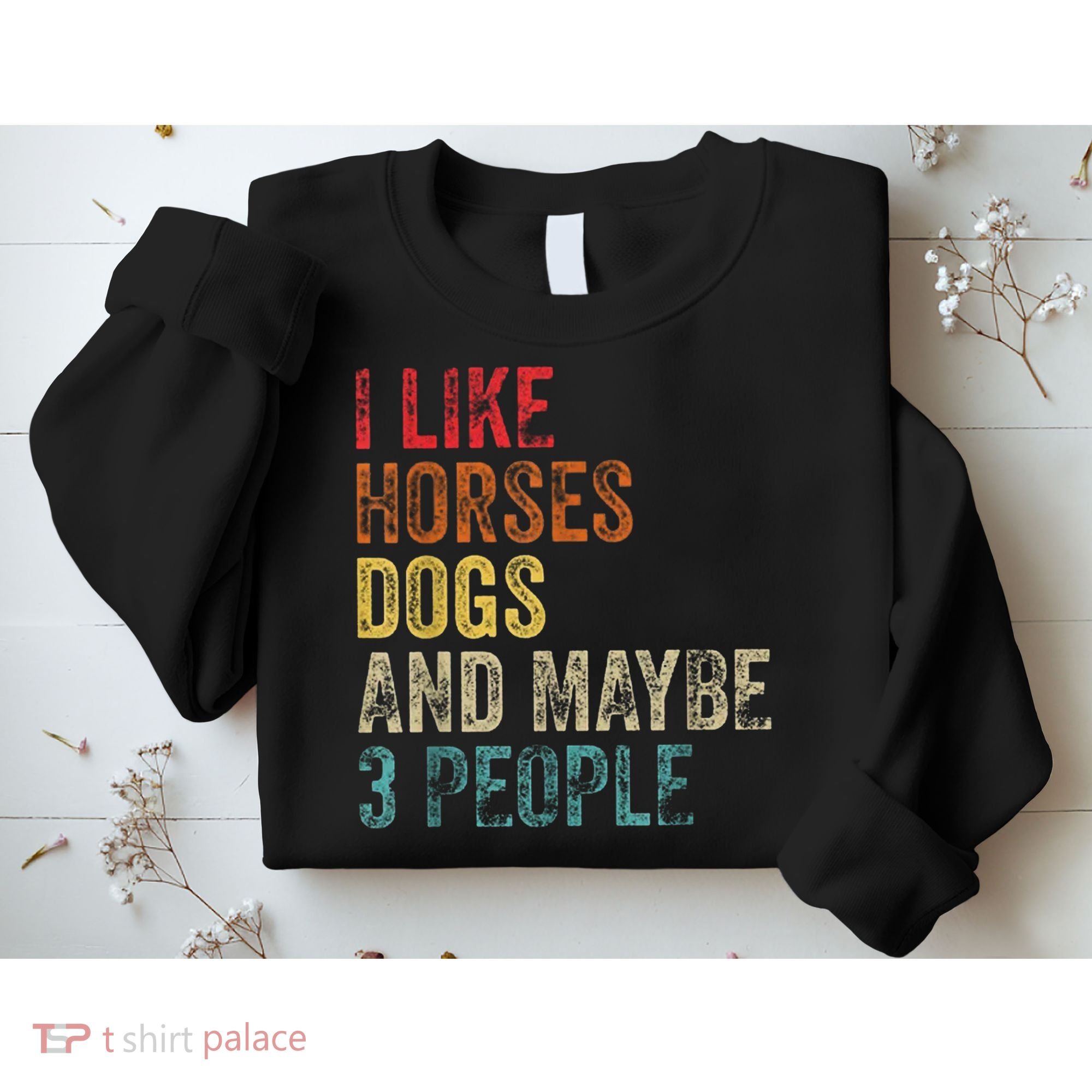 I Like Horses Dogs And Maybe 3 People Sweatshirt
