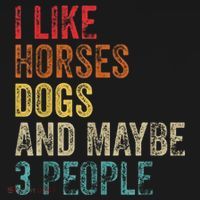 I Like Horses Dogs And Maybe 3 People Women's Hoodie thumb 2