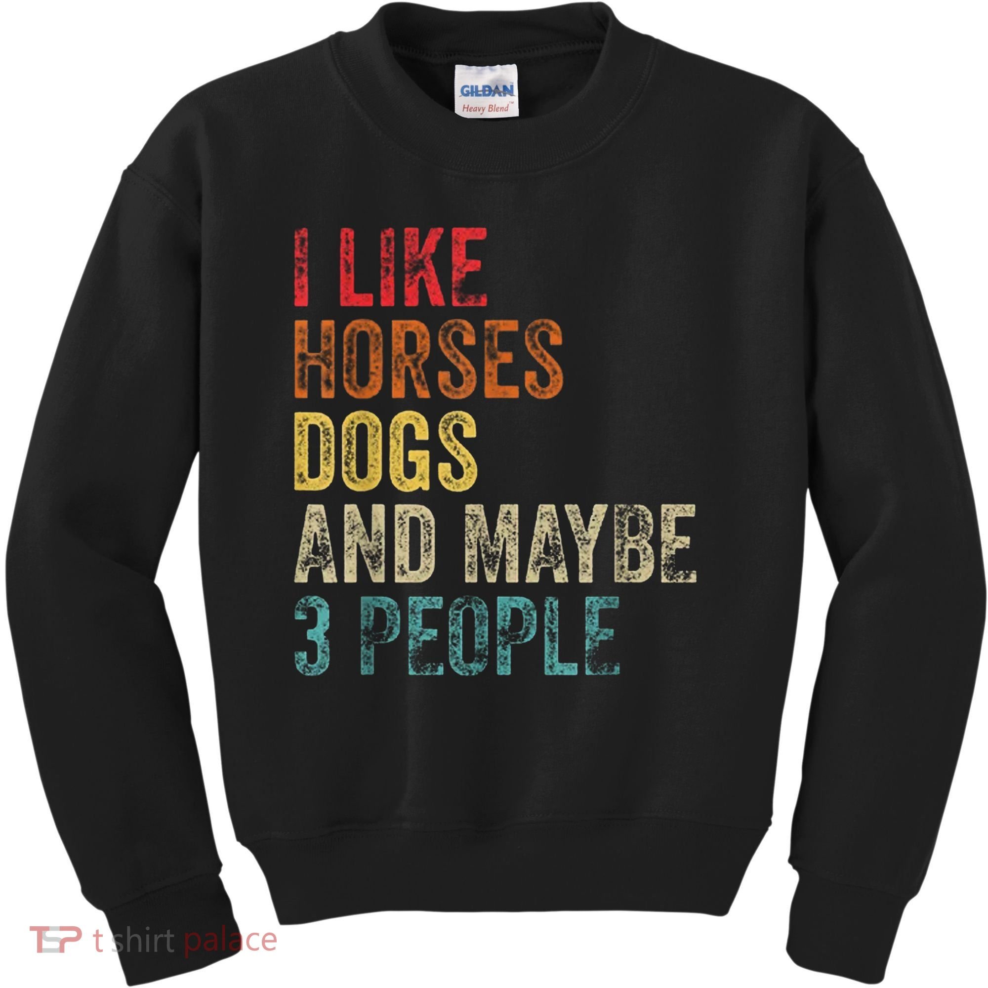 I Like Horses Dogs And Maybe 3 People Kids Sweatshirt