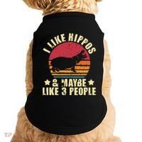 I Like Hippos & Maybe Like 3 People Zookeeper Hippopotamus Doggie Tank thumb 0