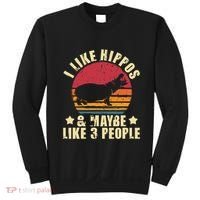 I Like Hippos & Maybe Like 3 People Zookeeper Hippopotamus Sweatshirt thumb 0