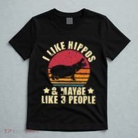 I Like Hippos & Maybe Like 3 People Zookeeper Hippopotamus T-Shirt thumb 5