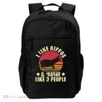 I Like Hippos & Maybe Like 3 People Zookeeper Hippopotamus Backpack thumb 0