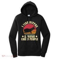 I Like Hippos & Maybe Like 3 People Zookeeper Hippopotamus Women's Hoodie thumb 0