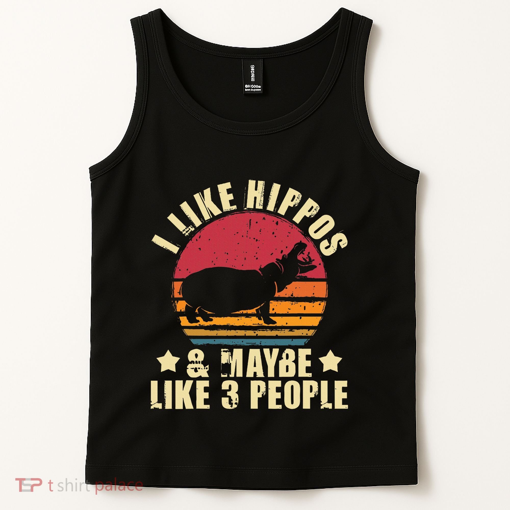 I Like Hippos & Maybe Like 3 People Zookeeper Hippopotamus Tank Top