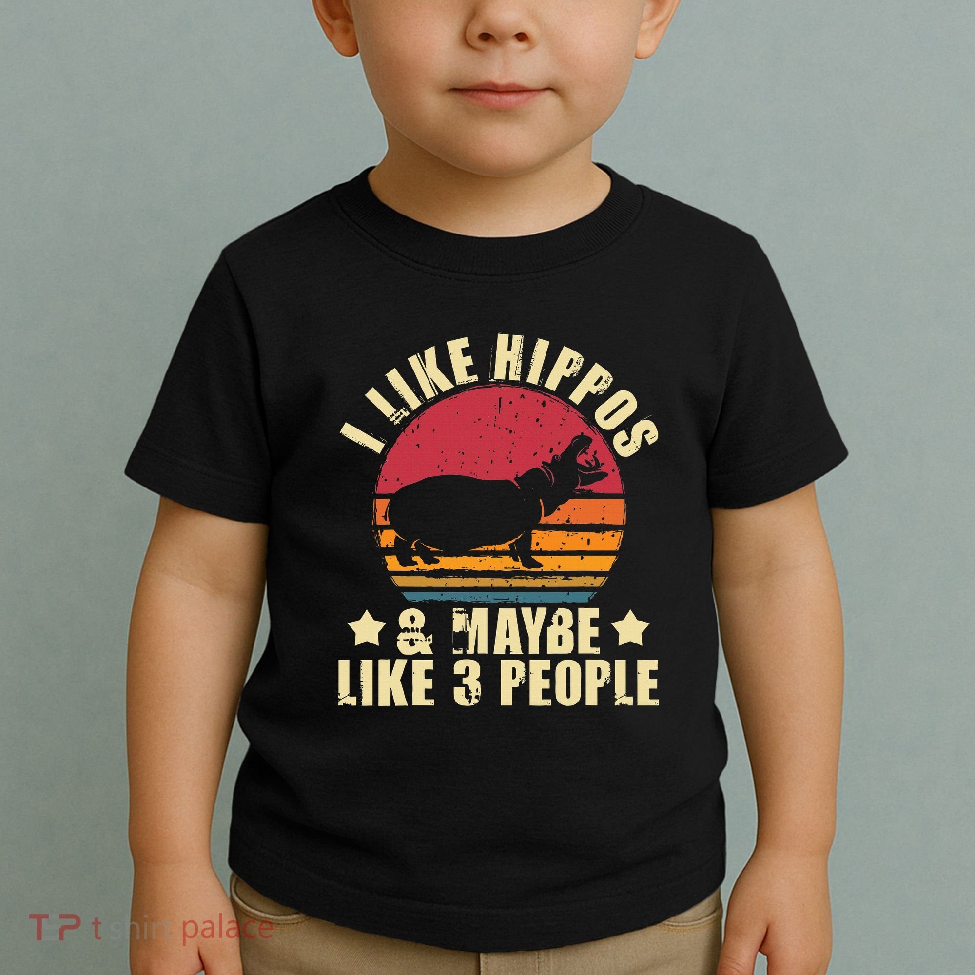 I Like Hippos & Maybe Like 3 People Zookeeper Hippopotamus Toddler T-Shirt