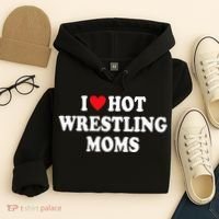 I Love Hot Wrestling Moms Groovy  Hoodie thumb 4