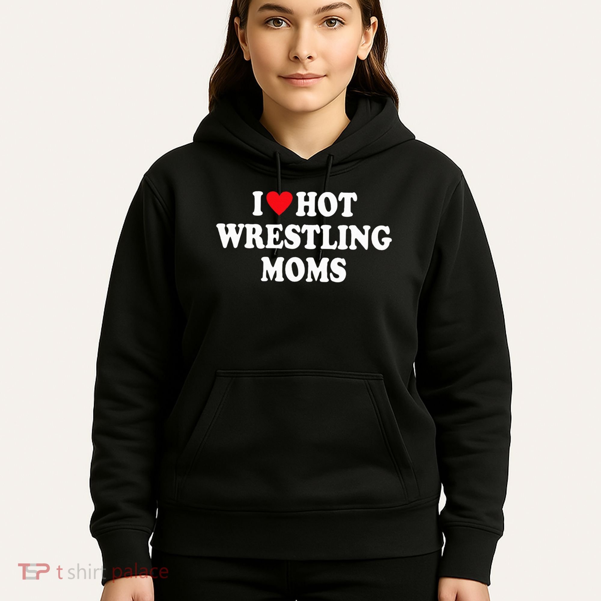 I Love Hot Wrestling Moms Groovy  Hoodie